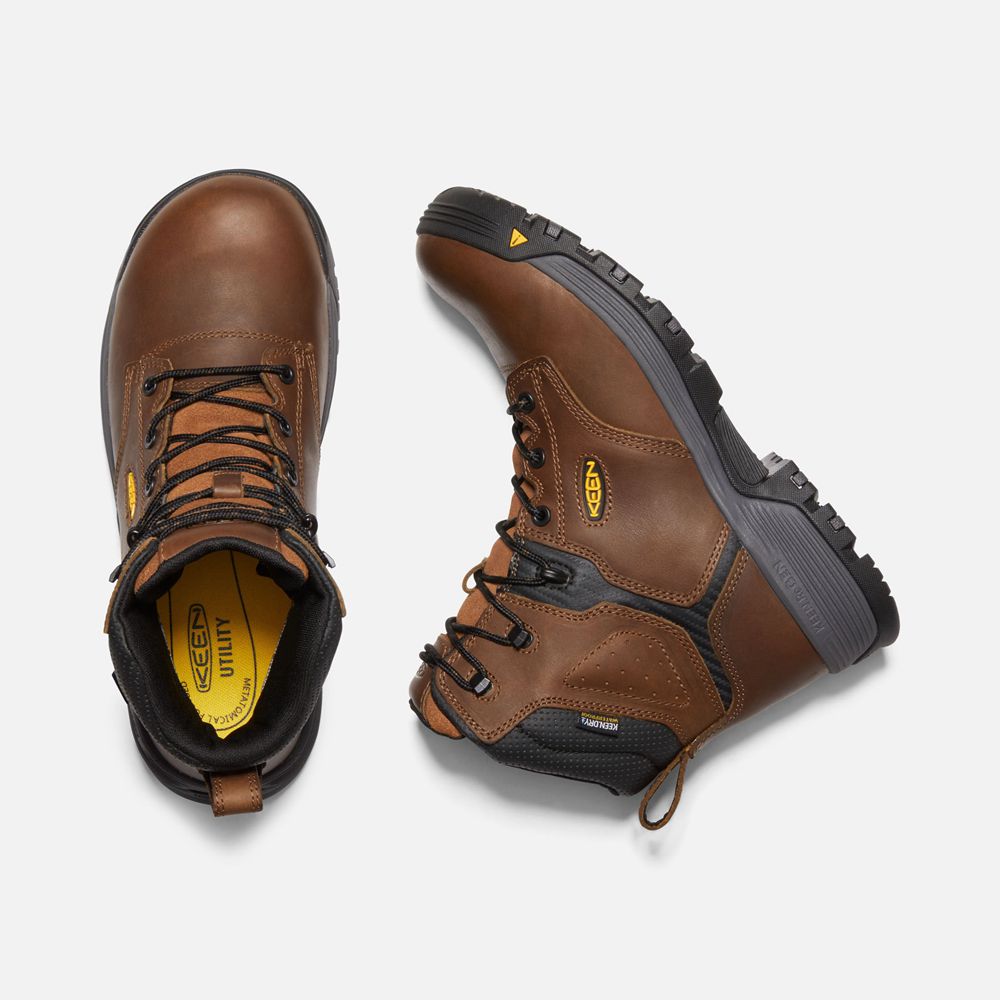 Botte de Travail Keen Homme Marron | Chicago 6\" Waterproof (Soft Toe) | HATWI-5718